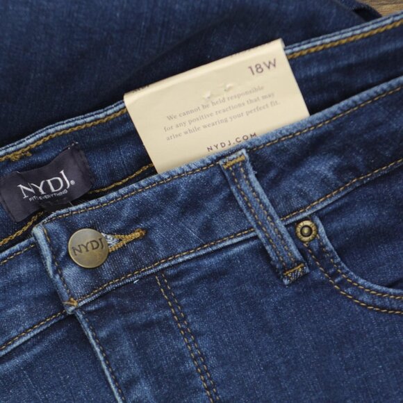 NWT NYDJ Womens Plus Barbara High Rise Bootcut Jeans WPRIBB8516 Quinn Blue 18W - Picture 6 of 8